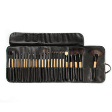 Made Of High Quality Material 24 PC Wood Makeup Brushes Cosmetic Make Up Set Kit Pouch Bag Black 2017