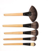 Made Of High Quality Material 24 PC Wood Makeup Brushes Cosmetic Make Up Set Kit Pouch Bag Black 2017