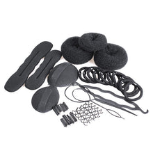 Magic Hair Clip Styling Maker Tool Set Pads Foam Sponge Bun Donut Hairpins