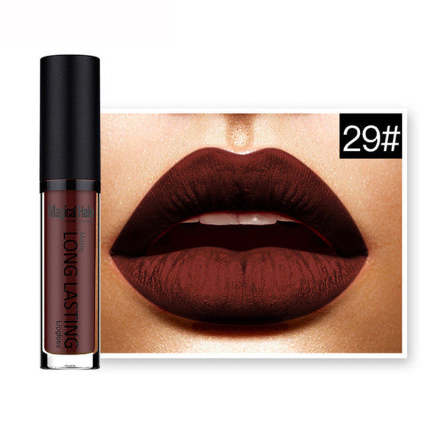 Magical Halo 2017 Women Beauty Waterproof Lip Moisturizer Matte Liquid Lipstick Long Lasting Lip Gloss Lipsticks 29#