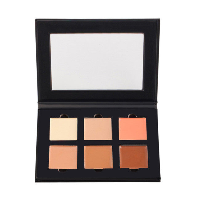 Makeup Contour Cream Kit Palette Concealer Foundation 6 Color Palette Medium Light Deep Fair
