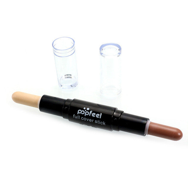 Makeup Creamy Double-ended 2 in1 Contour Stick Contouring Create 3D Face Concealer Full Cover Blemish