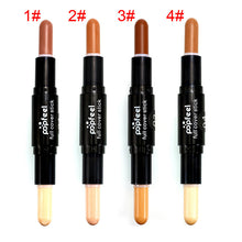 Makeup Creamy Double-ended 2 in1 Contour Stick Contouring Create 3D Face Concealer Full Cover Blemish