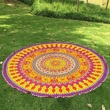 Mandala Beach Chiffon Scarf Printing Flower Beachwear Picnic Round Beach Towel Sjaal#B720