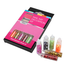 Manicure Mini Bottle Set Glitter Nail Art Powder Tips Sequin Decoration