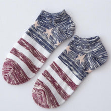 Men Socks Printed Stars Striped Ankle Socks Casual Men Daily Soft Ankle Socks#212