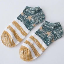 Men Socks Printed Stars Striped Ankle Socks Casual Men Daily Soft Ankle Socks#212