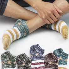 Men Socks Printed Stars Striped Ankle Socks Casual Men Daily Soft Ankle Socks#212