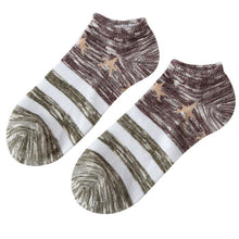Men Socks Printed Stars Striped Ankle Socks Casual Men Daily Soft Ankle Socks#212