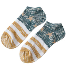 Men Socks Printed Stars Striped Ankle Socks Casual Men Daily Soft Ankle Socks#212