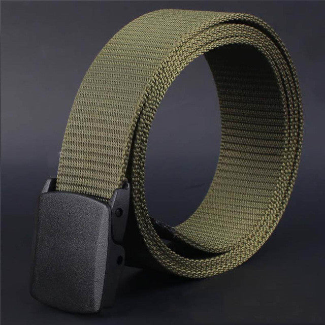 Mens Belt Canvas Plastic Automatic Buckle Belts For Men Casual Canvas Automatic Buckles Belts Cinto Masculino Couro#121
