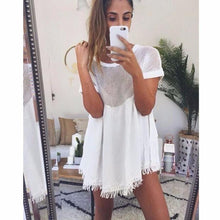 Mesh Dress Summer Sundresses Hollow Out Tassel Perspective Shirts Clothing Vestidos De Renda Roupas#B714