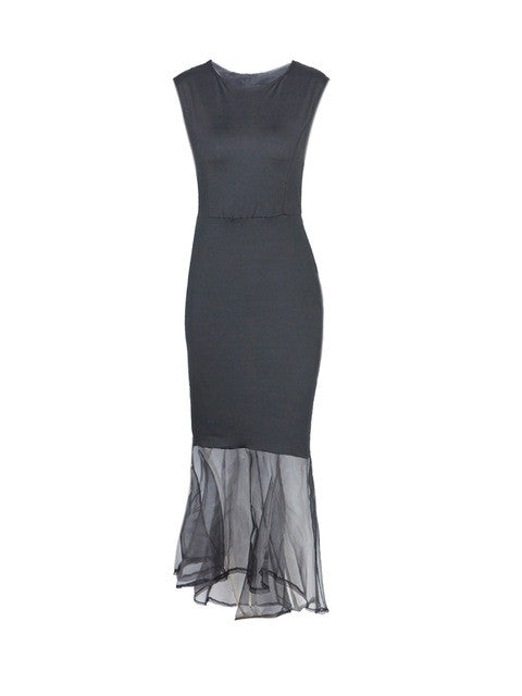 Mesh Mermaid Long Elegant Party Summer Dress Bodycon Lady Summer Women 2016 Dress Ropa Mujer Robe High Quality Long Maxi