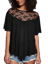 Mesh see through floral pattern loose shirt ruched fashion casual blouse black Womens Blouses For Spring 2016 Summer Ladies