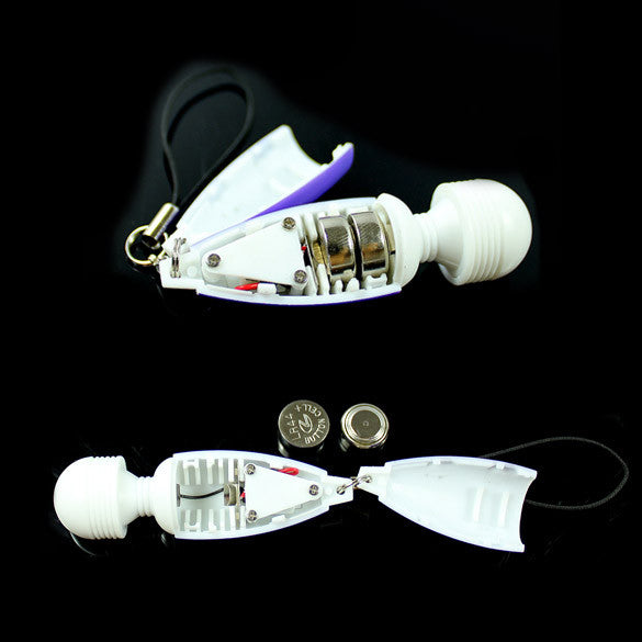 Mini Massage Stick Tiny Stress Relief Electronic Key-Chain Ring Full Body Massager with Button ( Random Color ) B2C S