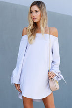 Mini Off Shoulder Loose Casual Dress Solid Bow Pink Summer Dresses Women Shift Dress Summer 2016 New Fashion Dresses