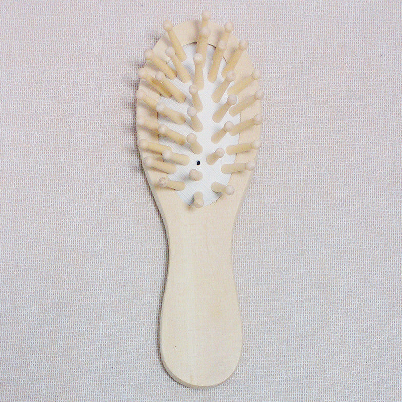 Mini Wooden Hair Vent Brush Brushes Hair Care and Beauty SPA Massager Massage Comb