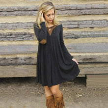 Moda ropa mujer Autumn Personality Loose And Comfortable Long Sleeved Dress personalidad suelta y comoda de manga larga vestido