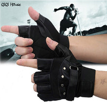 Motorcycle Gloves Fingerless Men Driving Motorcycle Biker Gloves Warm Fitness Gloves Luva De Couro#A121