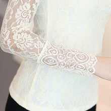 NEW Fall Brand Slim wild t-shirt women Bow Long-sleeved Lace t shirt Plus Size tops 9673