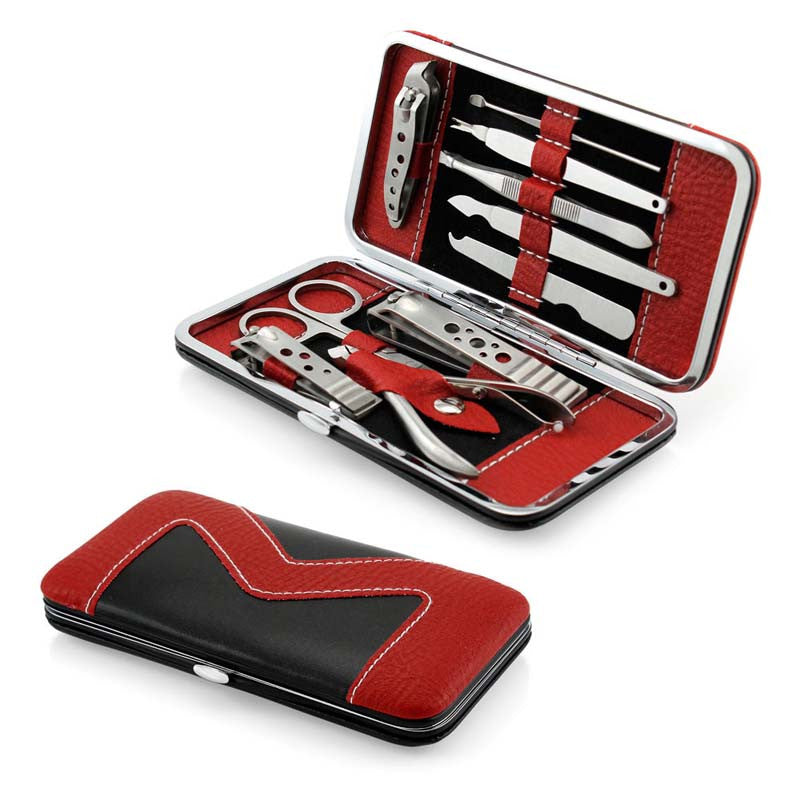 Nail Art Manicure Set Portable 10 Pieces Stainless Steel Nail Clippers Nail Scissors Nail Clippers Suit Almighty