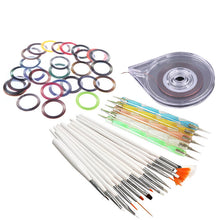 Nail Art Stickers Roller Box + 20pcs Dotting Painting Pen + 10pcs DIY Striping Tape Line Sticker Tools