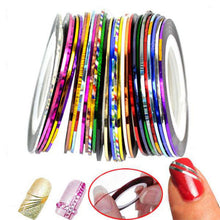 Nail Art Stickers Roller Box + 20pcs Dotting Painting Pen + 10pcs DIY Striping Tape Line Sticker Tools