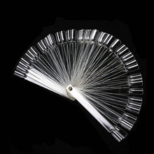 Nail Art Tips Fan Natural False Tools Display Board Polish Manicure Fans Shape Gel Polish Color Practice Show Tools