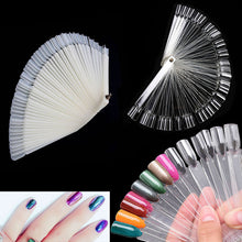 Nail Art Tips Fan Natural False Tools Display Board Polish Manicure Fans Shape Gel Polish Color Practice Show Tools