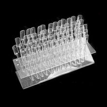 Nail Art Tips Nails Practice Training Tool Clear 64 Stick Display Stand Rack