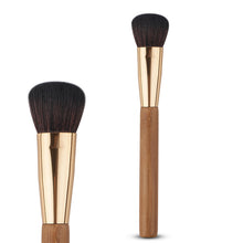 Natural Bamboo Handle Wool Makeup Brushes Cosmetics Tools Kit Powder Blush Brushes