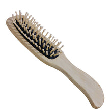 Natural Bamboo Paddle Cushion Massage Hair Brush Ball-Tipped Wooden Comb
