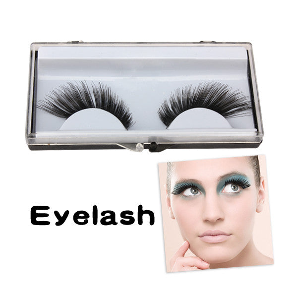 Natural Fake Black Long False Eyelashes Beauty Party 1 Pairs Eye Lashes