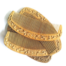 Natural Green Sandalwood Carving Comb Antistatic Massage Health Care Combs 3 Type
