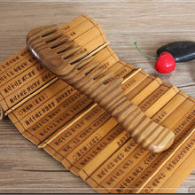 Natural Green Sandalwood Handmade Wide-tooth 4mm Pitch Tooth Wood Combs No Static Toothed Lice Comb Hair Care