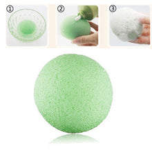 Natural Konjac Konnyaku Facial Puff Face Wash Cleansing Sponge Green