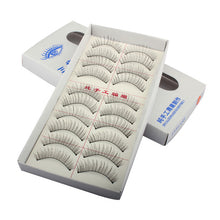 Natural Long 10 Pairs Thin Fake False Eyelashes Eye Lash Clear Makeup Tool