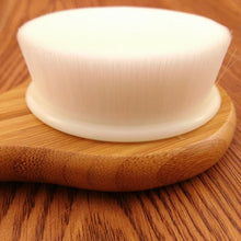 Natural Wooden Shower Body Bath Brush Massager Super Soft Synthetic Fiber Sponge Bath Shower Spa Scrubber