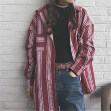 New 2017 Korean style Summer Kawaii Loose Blouse Button Casual Shirt Cute Steiped Blusas Plus Size Women Tops 72519