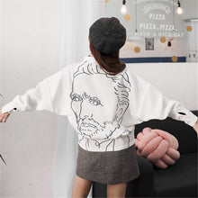 New 2017 Plus size Summer Spring Full Sleeve Funny Character Print Blouse Loose Harajuku Shirt Kawaii Blusas Women Tops 72525