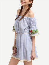 New 2017 Vestidos Plus Size Cute Dress Brief Style Slash Neck Sleeveless Embroidery Women Dresses with Tassel 71024