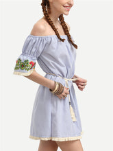 New 2017 Vestidos Plus Size Cute Dress Brief Style Slash Neck Sleeveless Embroidery Women Dresses with Tassel 71024