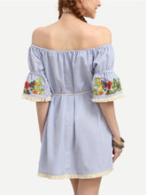 New 2017 Vestidos Plus Size Cute Dress Brief Style Slash Neck Sleeveless Embroidery Women Dresses with Tassel 71024