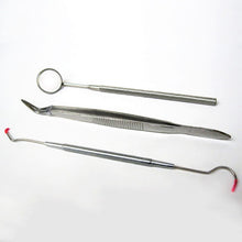 New 3 Pcs/set Explore Oral Cavity Stainless Steel Teeth Dental Dentist Handle Tools with Picks Mirror Set