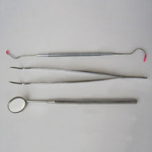 New 3 Pcs/set Explore Oral Cavity Stainless Steel Teeth Dental Dentist Handle Tools with Picks Mirror Set