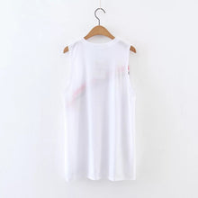 New Arrival 2017 Summer Women T Shirt Casual O Neck Sleeveless T-shirt Patchwork Female Casual Tops Tees 72351