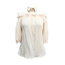 New Arrival 2017 Women Shirts Sexy Chiffon Blouse Half Sleeve Shirt Hanging neck Blouses Woman Tops Plus Size 72723