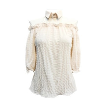 New Arrival 2017 Women Shirts Sexy Chiffon Blouse Half Sleeve Shirt Hanging neck Blouses Woman Tops Plus Size 72723