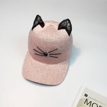 New Arrival Women Cat Ear Pattern Sequin Baseball Cap Women Men Snapback Caps Hip Hop Hats For Women 2017 Summer Spring #23