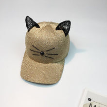 New Arrival Women Cat Ear Pattern Sequin Baseball Cap Women Men Snapback Caps Hip Hop Hats For Women 2017 Summer Spring #23